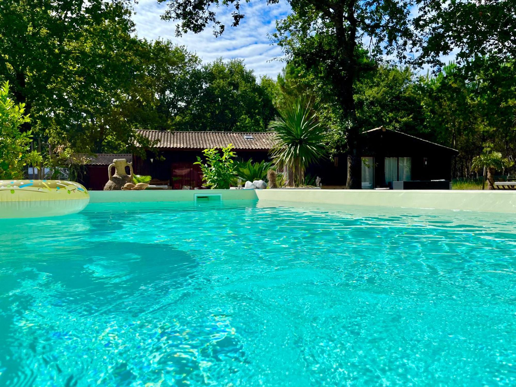 Hacienda De La Canopee Avec Piscine Chauffee Au Sel Hourtin Zewnętrze zdjęcie